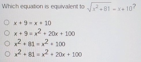 100x 2 −81: Possible Mathematical Expression or Calculation